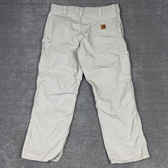 Carhartt Carpenter Pants Men's 38 x 30 Original Dungaree Fit Work Wear B151 TAN - Picture 3 of 11